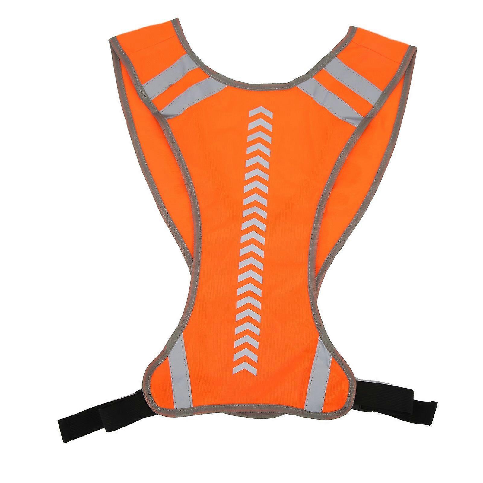 High Visibility Safety Vest Adjustable Reflective Jacket for Running Jogging Walking CyclingYMQX)