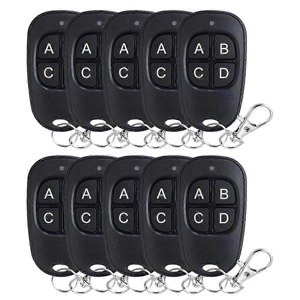 10pcs 433mhz RF copia chiave telecomando 433.92mhz 4CH trasmettitore duplicato codice di clonazione chiave per auto portachiavi per garage apriporta.