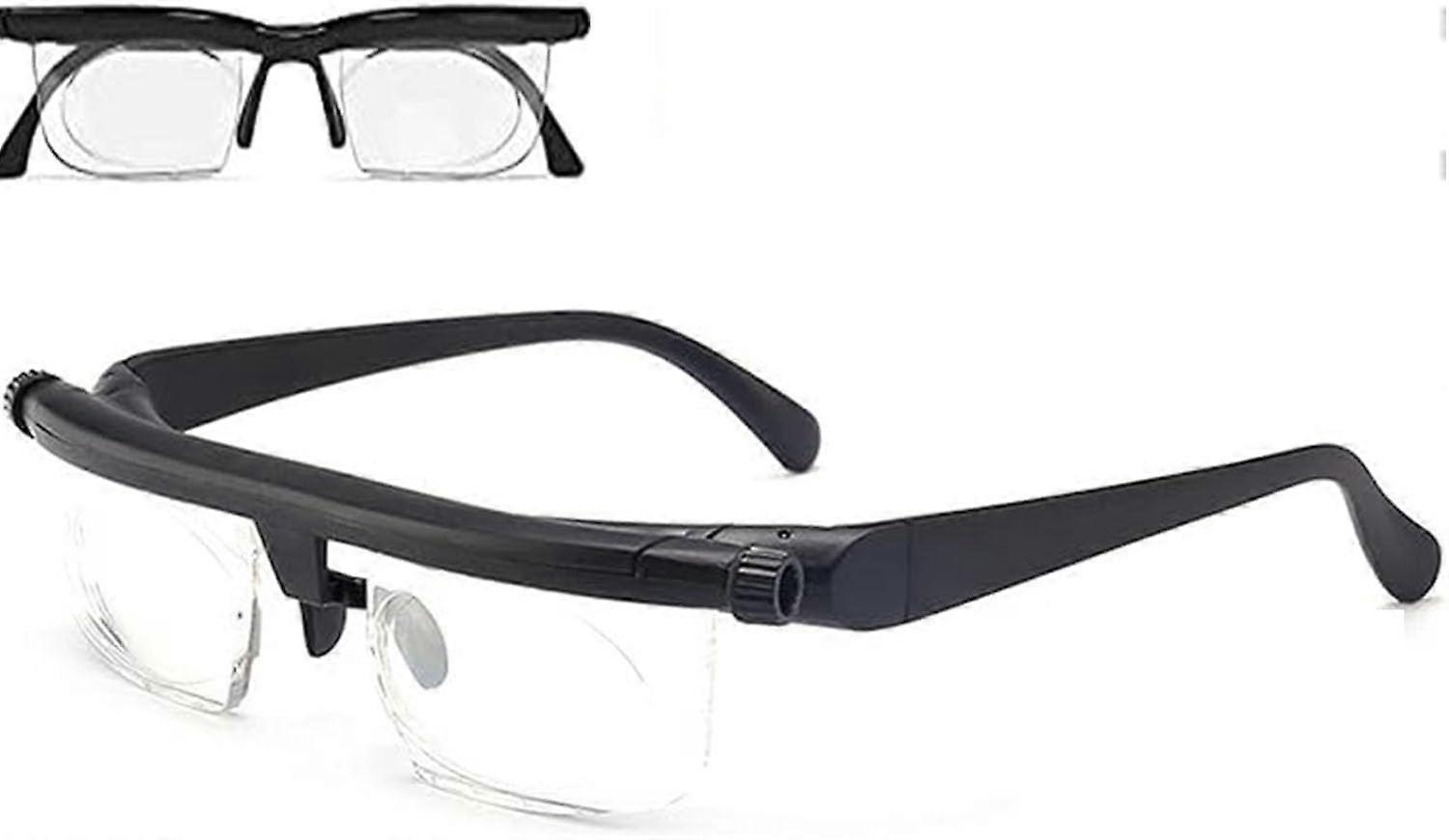 Vision Adjustable Glasses for Reading and Distance, Focus Adjustable 1 Piece Reading Spectacles, Clear Lenses