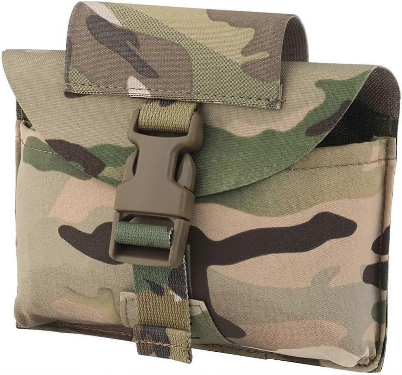 Tactical First Aid Trauma Kit Bag with Elastic Tourniquet Holder for Vest or Molle Belt (2-in-1 IFAK 102CP)