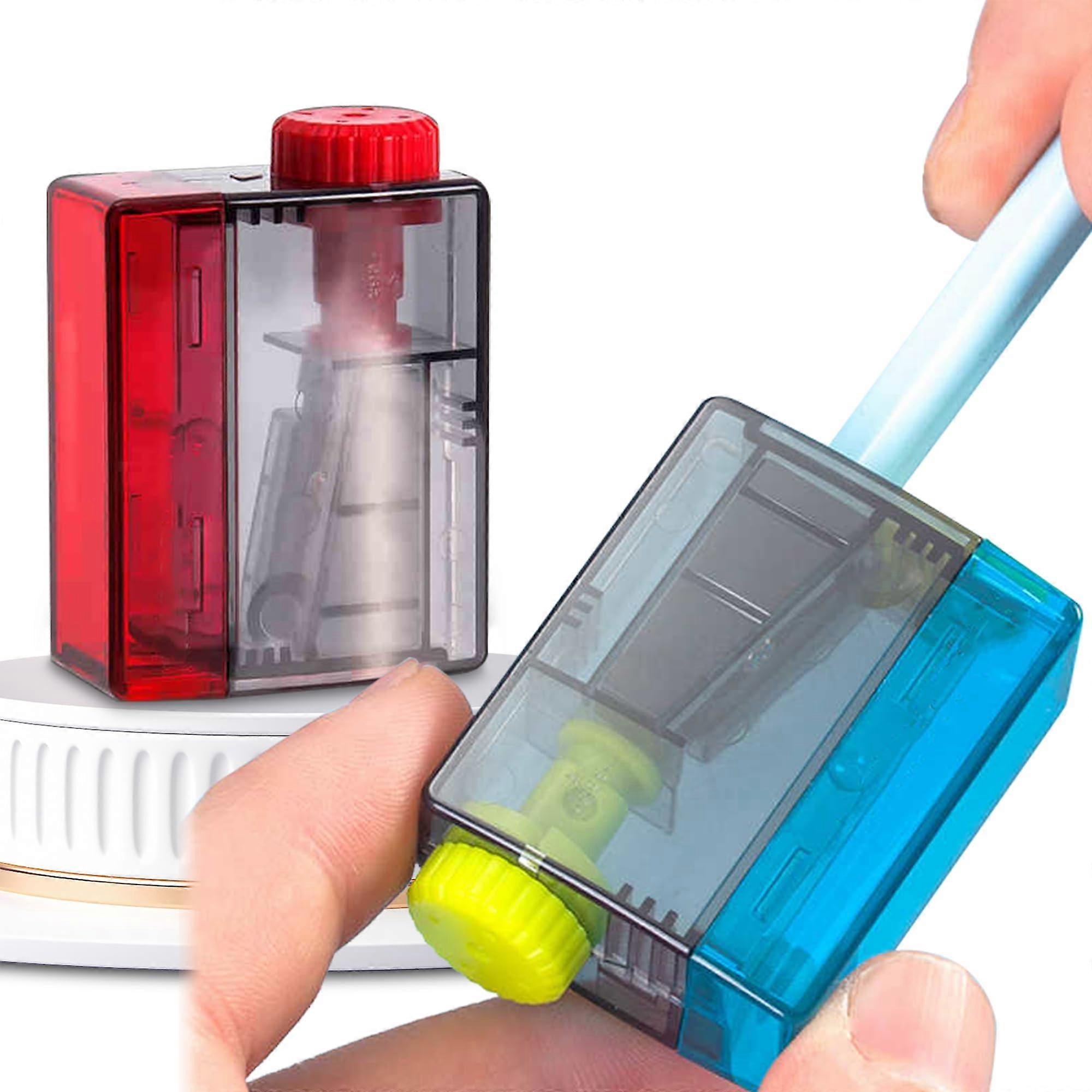 2 Pack Pencil Sharpener Double Hole Manual Sharpener for Kids and Adults, Portable Red Yellow Pencil Sharpener for School Office Travel