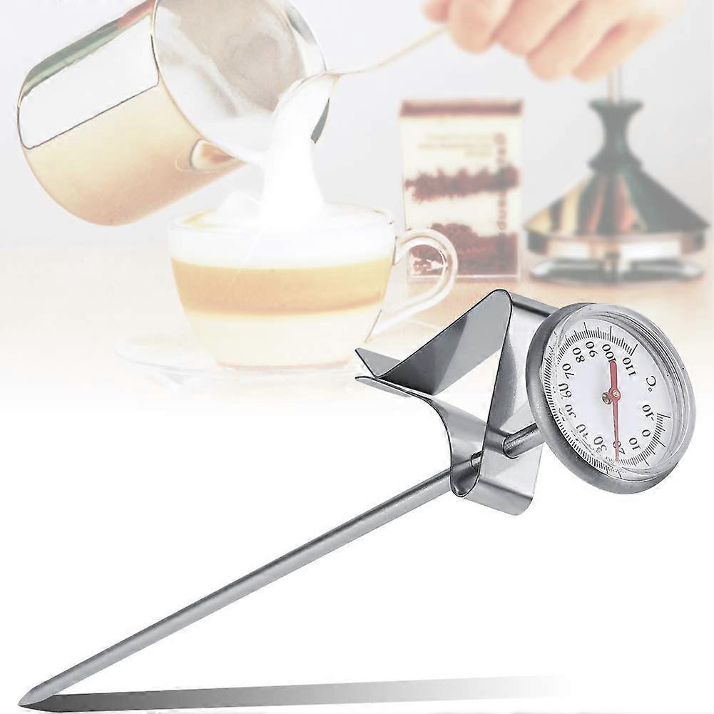 Instant Read Thermometer for Milk - Stainless Steel Cooking Thermometer -10 to 110 °C, Easy to Clean for Frothing Coffee