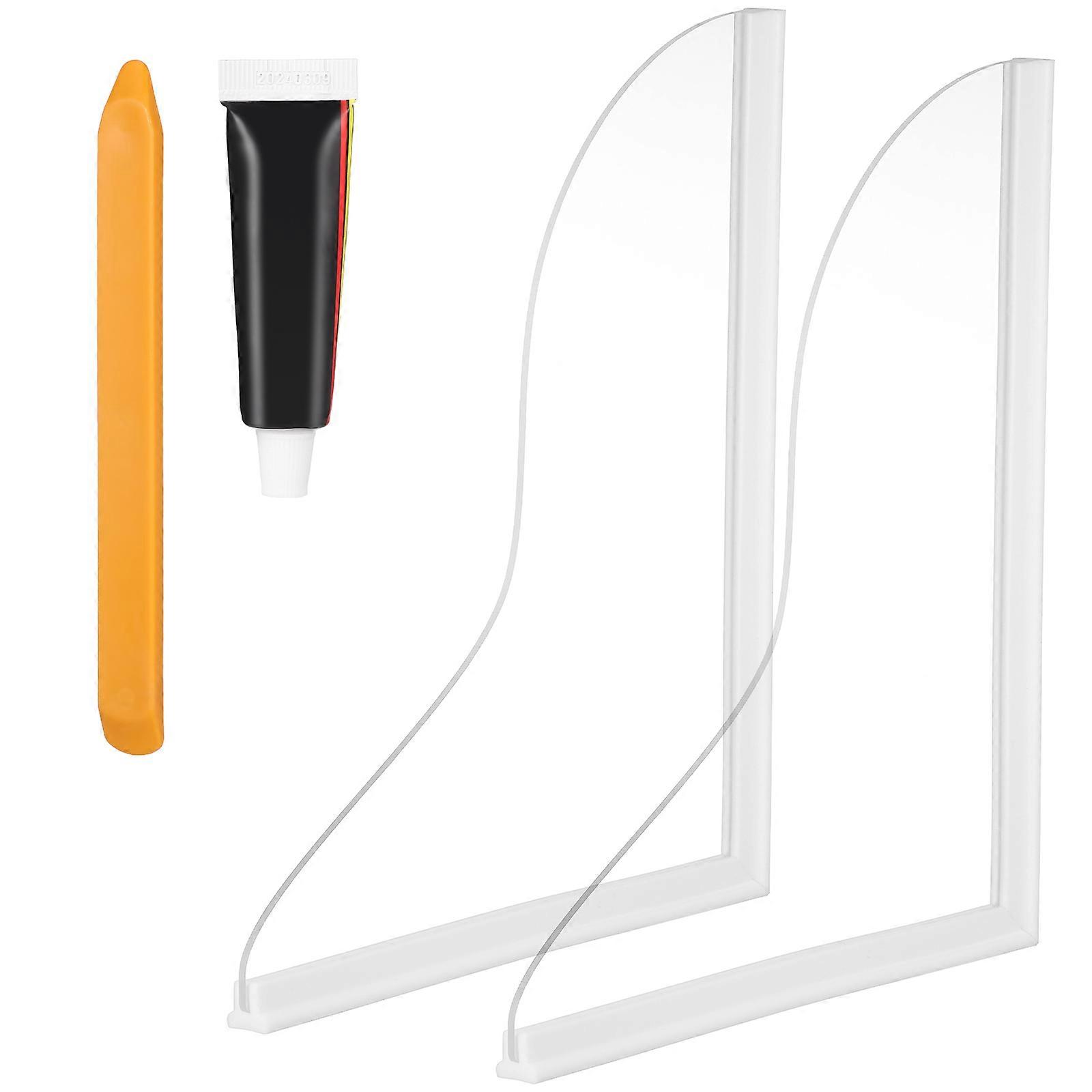 Clear Tub Corner Splash Guard Acrylic Bath Edge Protector Easy Install Bathroom Sink Splash Shield Water Containment for Showers Tubs