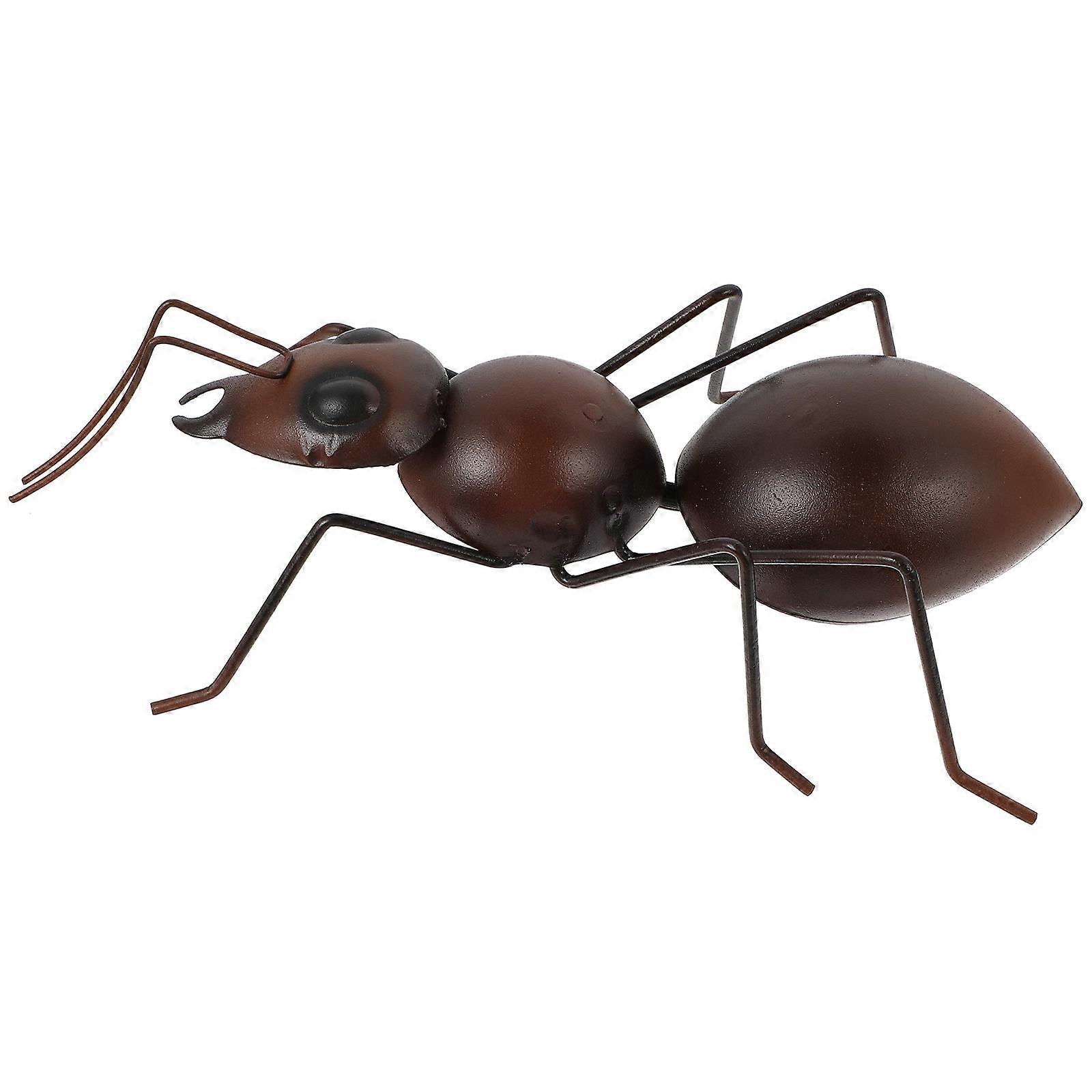 Iron Ant Craft for Decoration Use Brown Color Simple Cartoon Design Durable 1pc