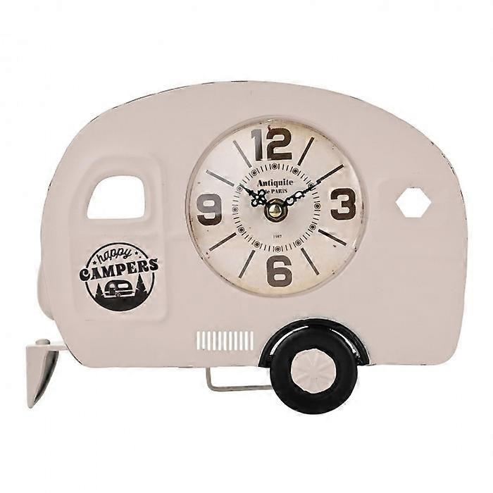 Hometime Metal Mantel Clock - Caravan