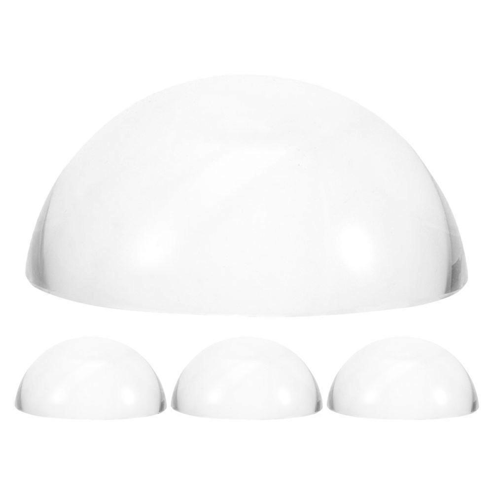 4pcs Clear Crystal Glass Paperweights, Heavy Hemisphere Weights for Sewing, Calligraphy, Fabric Cutting, and Creative Crafting Projects