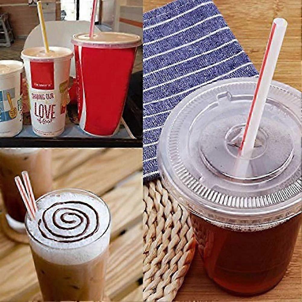 Pieces Plastic Drinking Straws 8 Inches Long Multi-Colored Striped Bedable