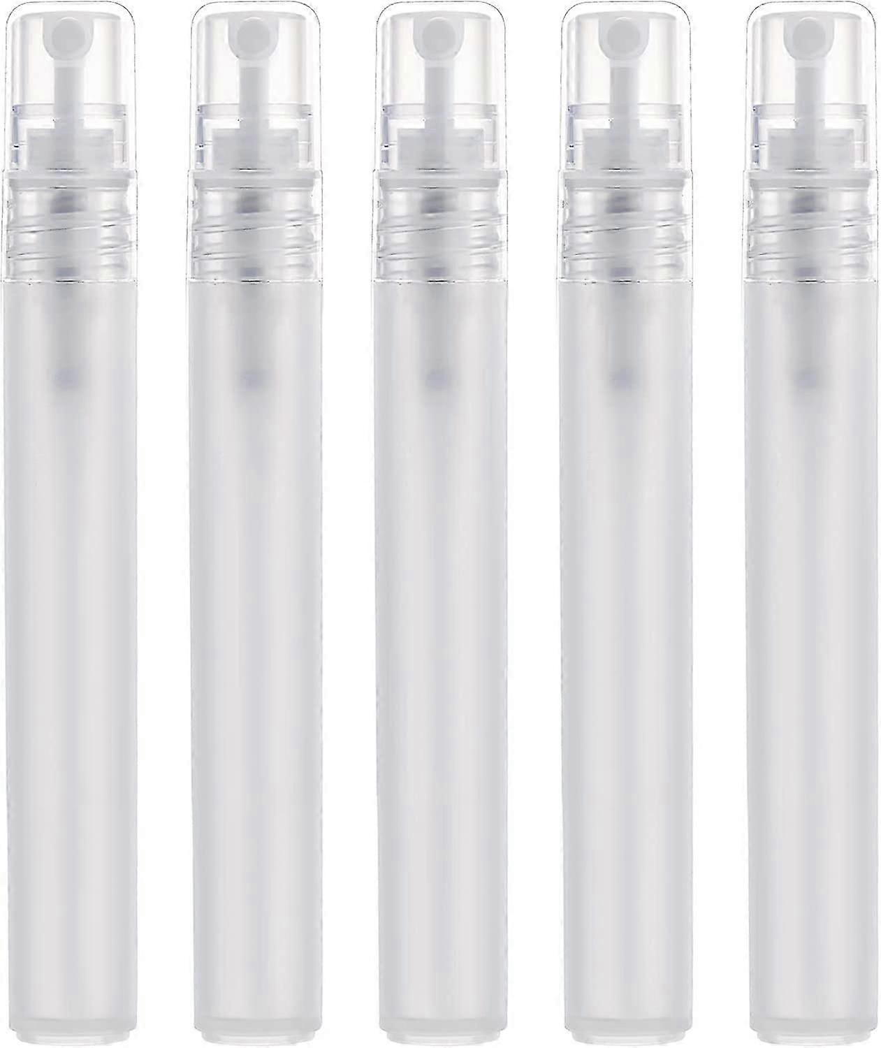 5 pieces 10ml perfume atomizers,mat plastic vaporisators rechargeable plastic