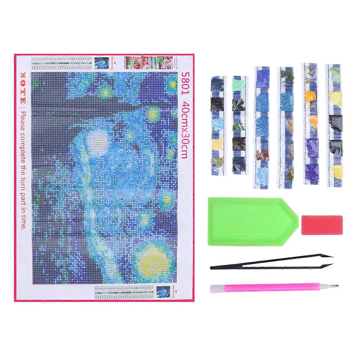 Diamond Picture DIY Full Diamond Embroidery Kit Night Design Home Decoration High Definition Color Printing Craft