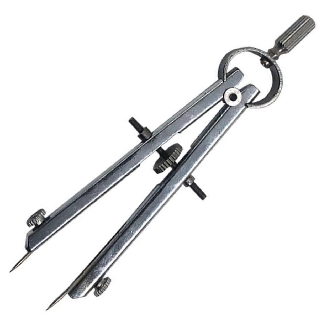Circular Drawing Compass Geometry Student Tool For Creating Circles - Adjustable Stainless Steel Large Silver