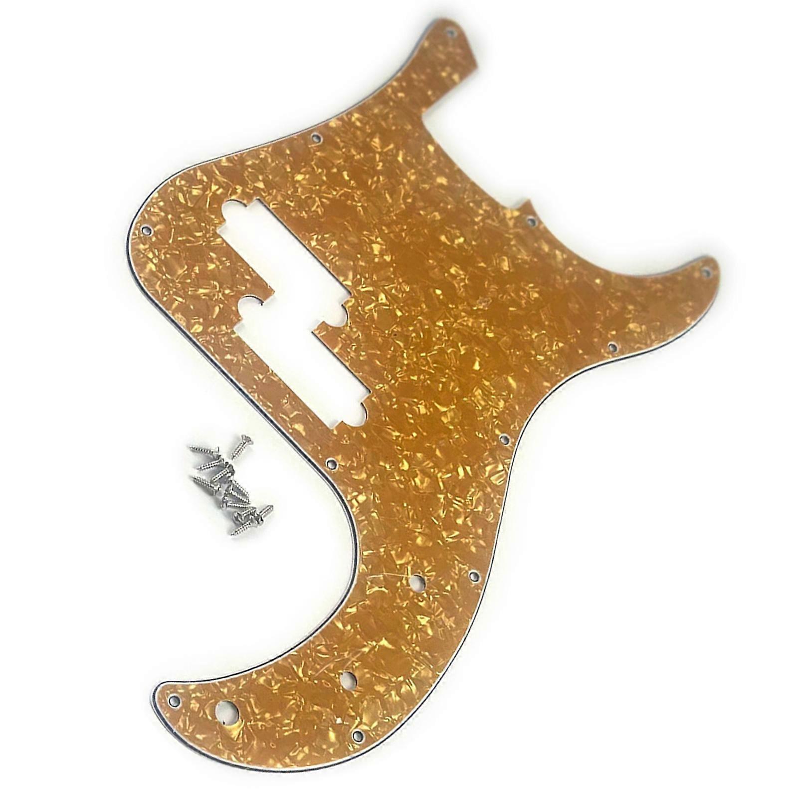 11 Hole Bass Pickguard Reolacement 3 Ply Scratch Plate Bass Pickguard for 4 String  Bass Easy to Install  Yellow