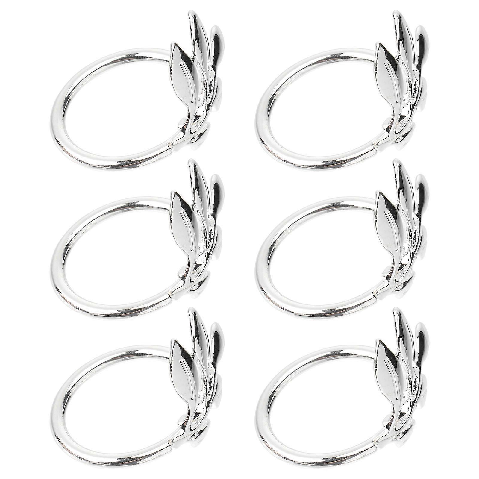 Valentine's Day Napkin Holders Elegant Table Adornment 4x4x3cm Alloy 6Pcs