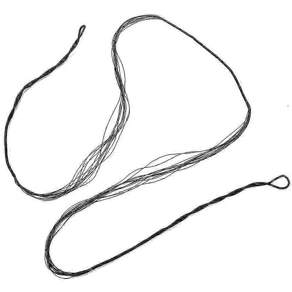 2025 57inch Archery 12 Strand Bow String Bowstring for Recurve Long Bow Hunting (Black)
