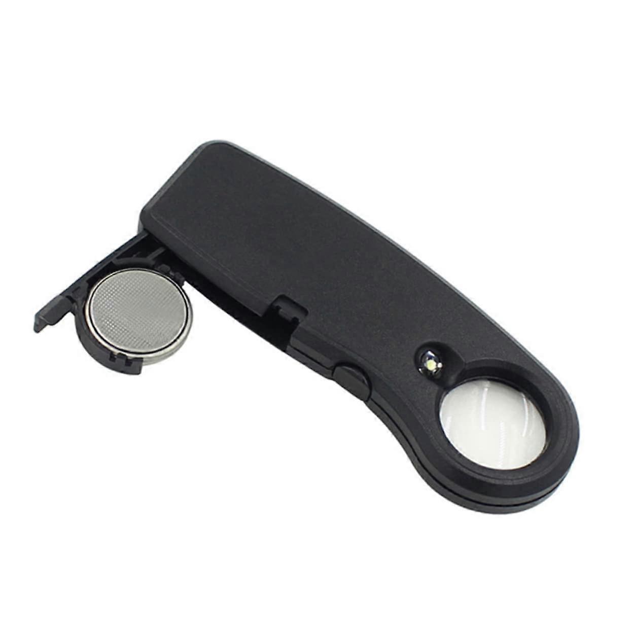 LED Magnifying Glass with Light Handheld 2X Magnification for Reading Text and Jewelry Identification Portable Ergonomic Design