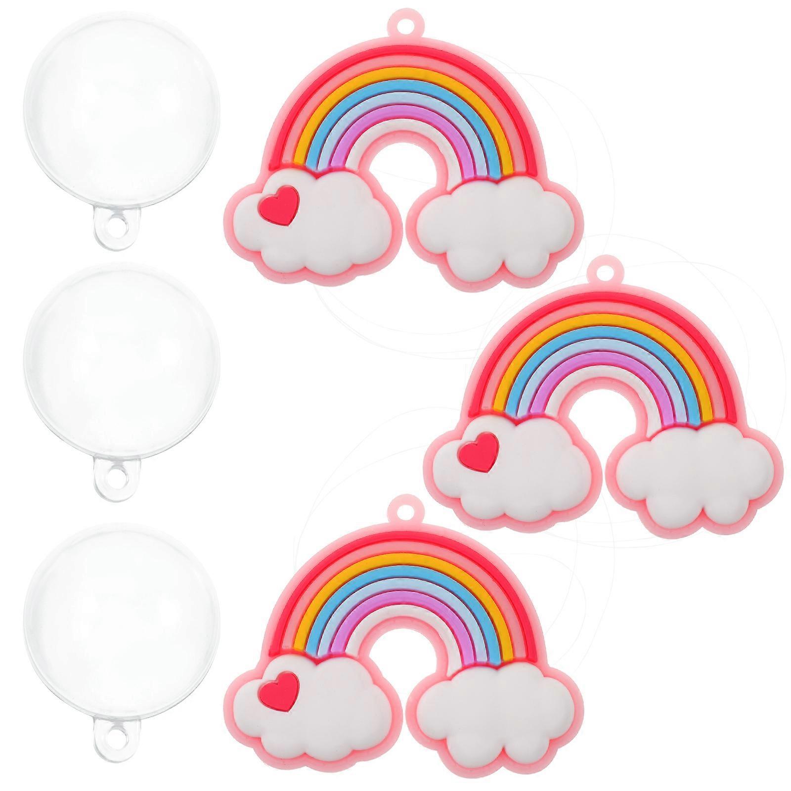Floating Fish Tank Decorations with Cartoon Figurines for Playing Flexible Glue 3 Pieces