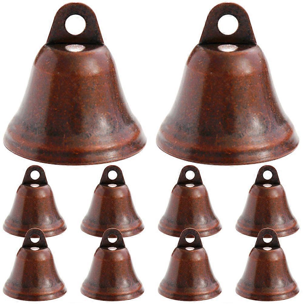 Jingle Bell Ornament Craft Bells Diy Craft Christmas Tree Bell Pendants Red Bronze Color 3x3cm Size 10Pcs