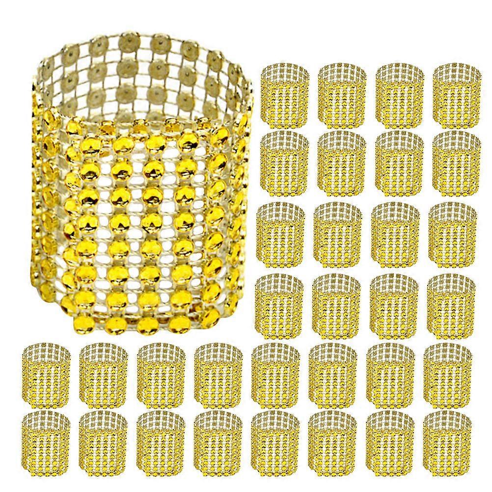 150pcs Decorative Napkin Rings with Rhinestones Inlaid Buckles and Ornaments