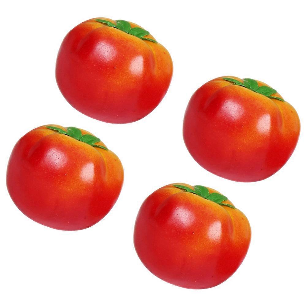 Artificial Tomato Foam Decorative Props for Home Display 4Pcs