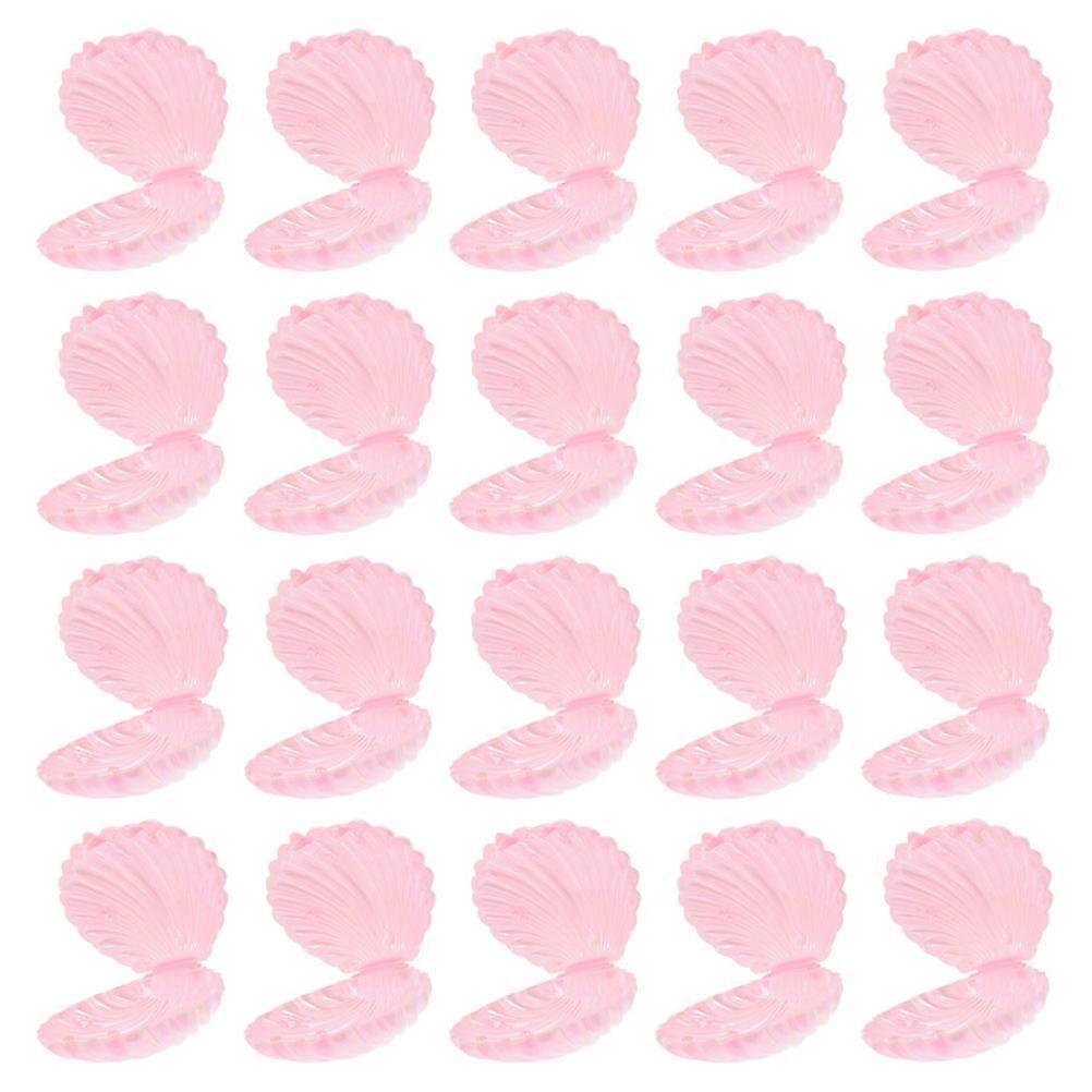White PP Shell Shaped Candy Boxes for Storage 20Pcs Perfect for Party Favors and Jewelry Storage