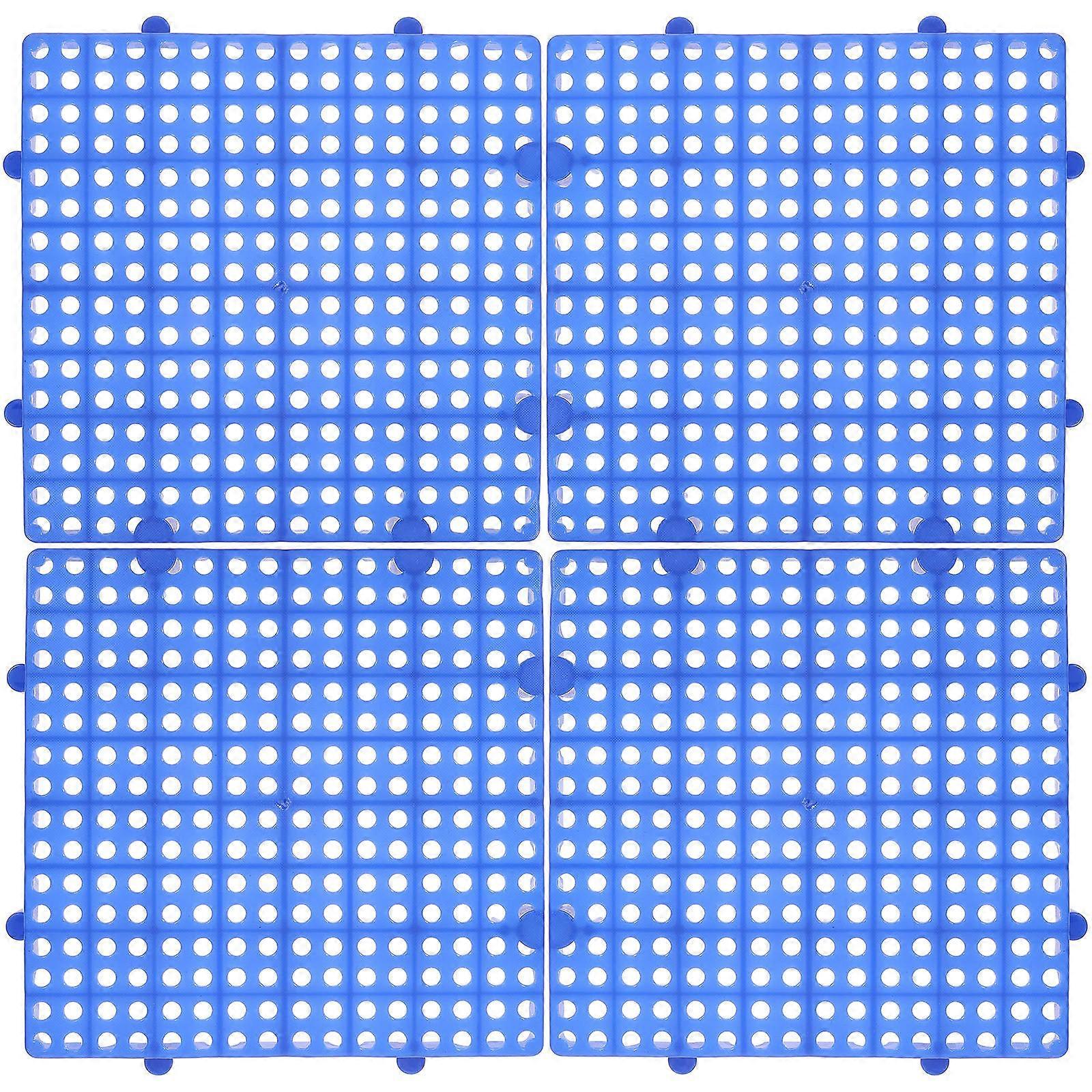 Garden Interlocking Floor Tiles Patio Flooring Easy Installation Drainage 4Set