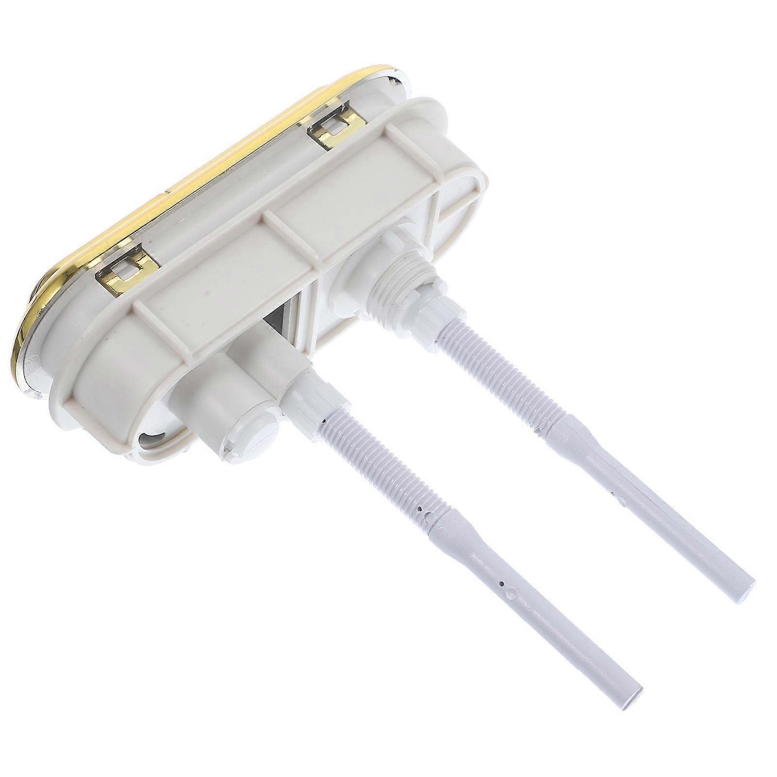 Golden ABS Dual Flush Toilet Water Tank Button for Installation Replacement Accessory
