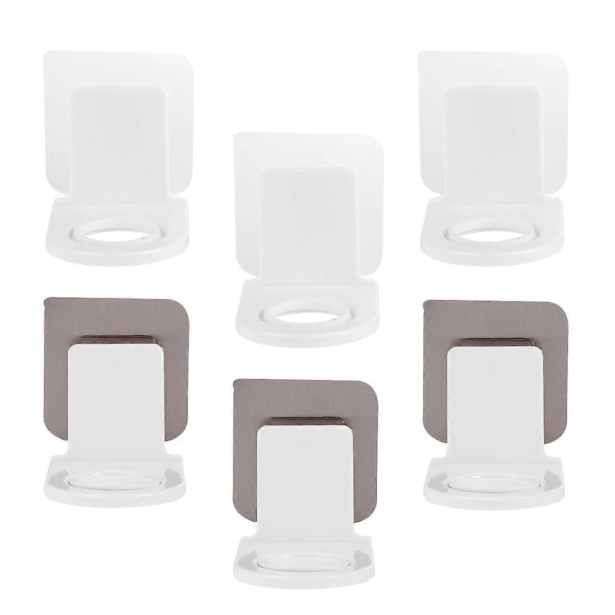 Tırnak Yapışkanlı 6 adet Duvara Monte Şampuan Rafları - Banyo Depolama Organizasyonu için Güçlü Tutuş Duş Jeli Tutucuları