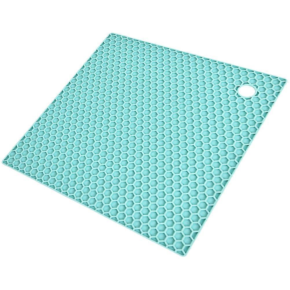 Silicone Heat Insulation Pad for Kitchen Table Green Color Perfect for Home Use 7 x 7 Inches