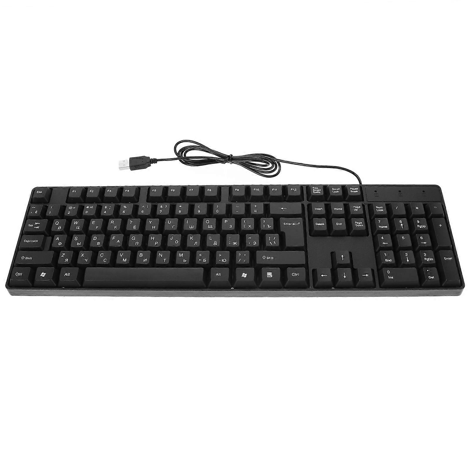 Wired Mechanical Keyboard For Office Work Computer Keyboard Users Of Russian Character Sets Durable Design 1Pcs