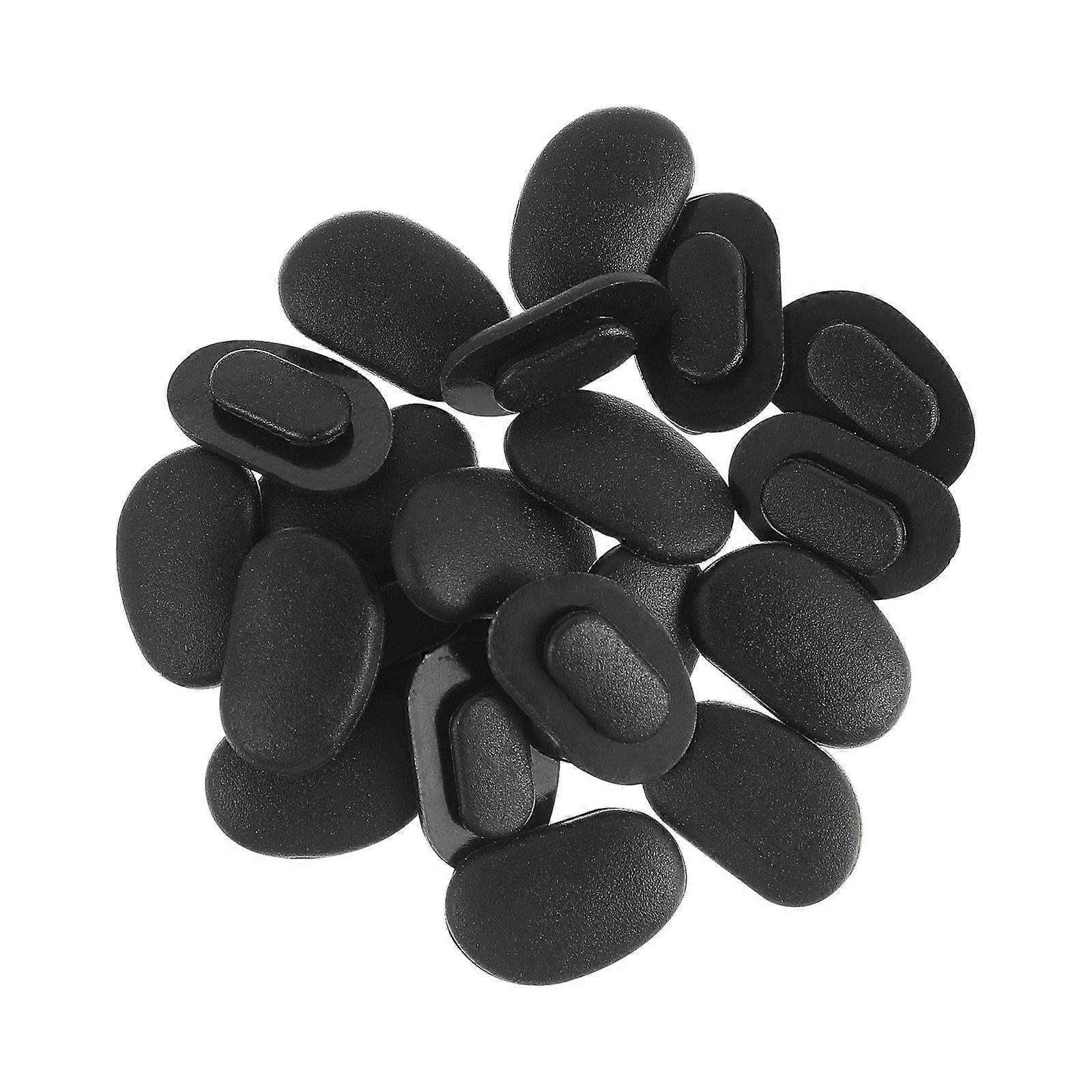 Black Silicone Nose Pads for Eyeglasses Myopic Frame 20Pcs Non Slip
