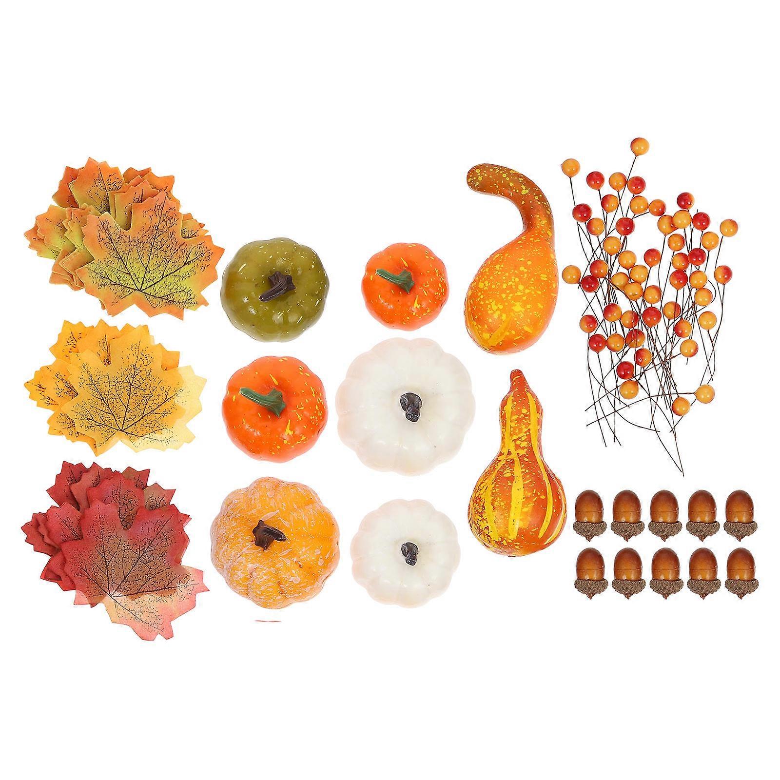 Simulation Pumpkin Models Foam Halloween Decoration Prop for 120Pcs