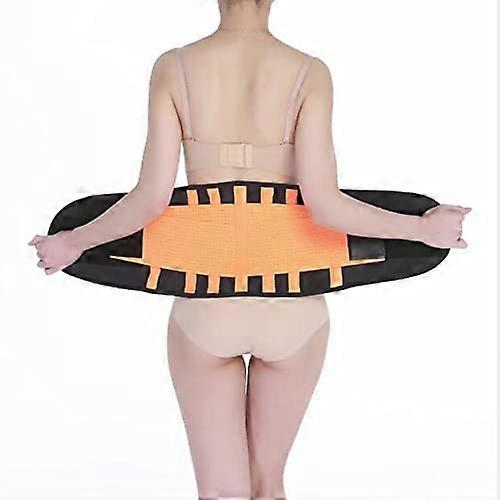 Back Corrector, Waist Back Support Belt, Lumbar Support, Posture Corrector (Orange, M)