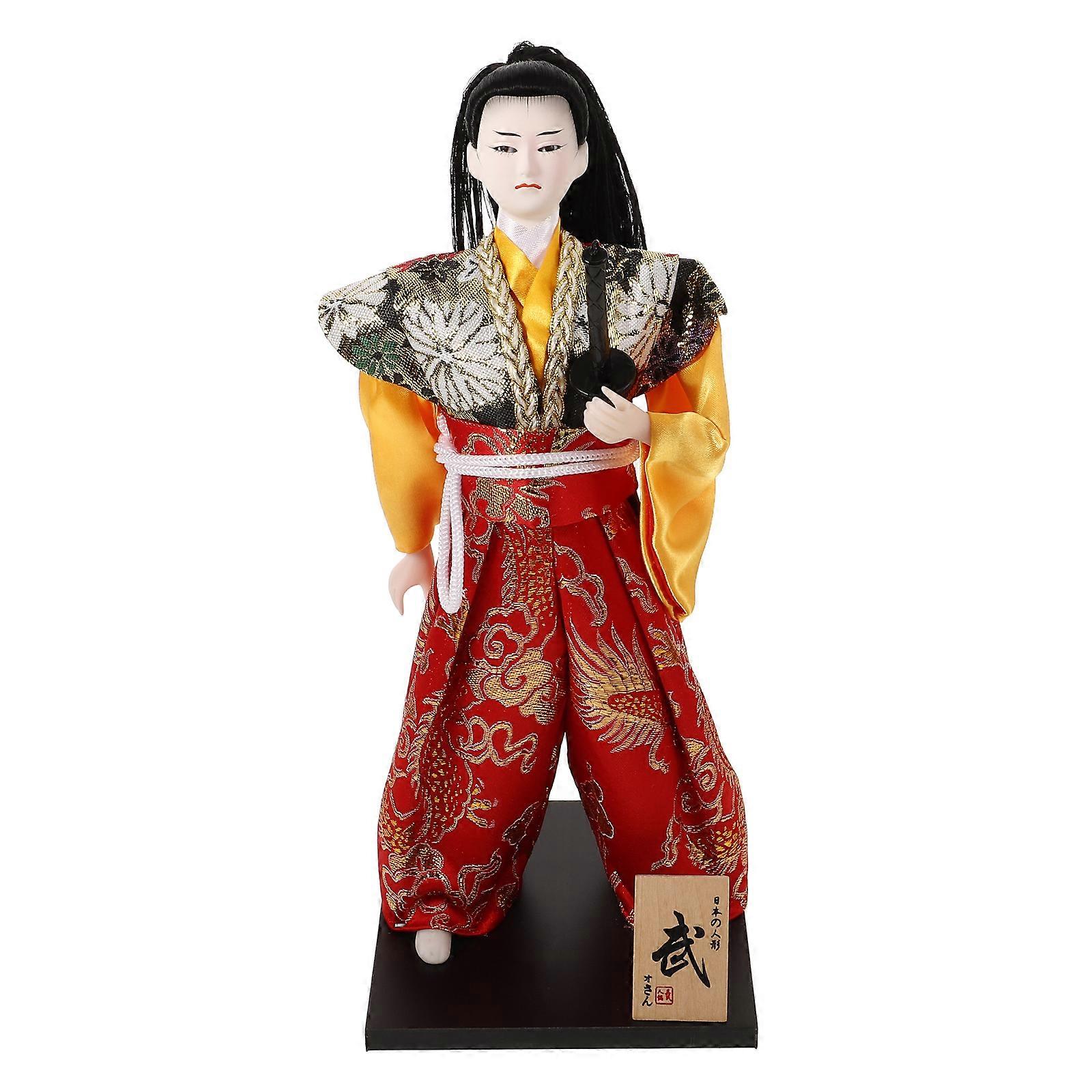 Decorative Samurai Doll Multi Cloth with Handcrafted Artistry for Decor
