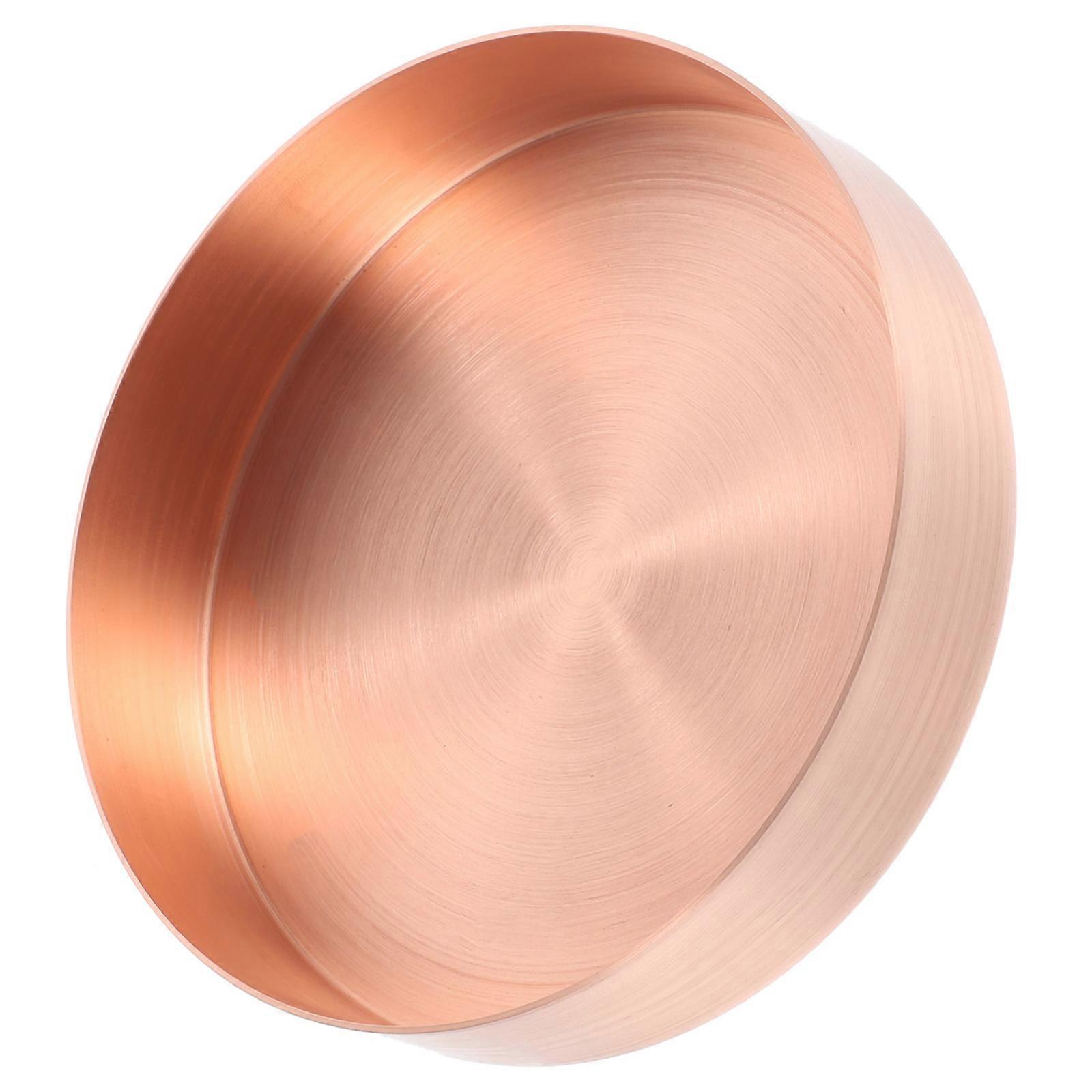 Copper Tray 1 Set Metal Decorative Ornament Storage Plate