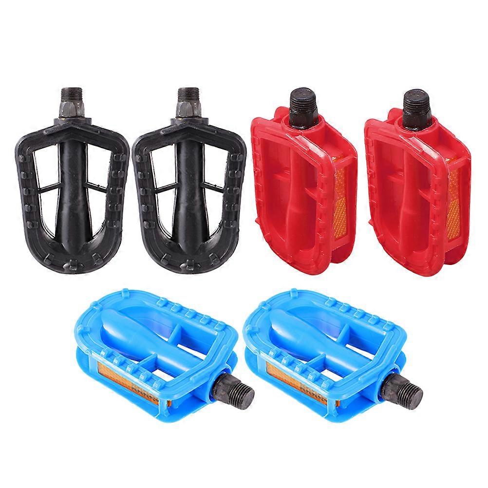 Bicycles Pedals 3 Pairs Non-Slip Pedals For Children Riding Assorted Color Good Bearing Capacity Durability