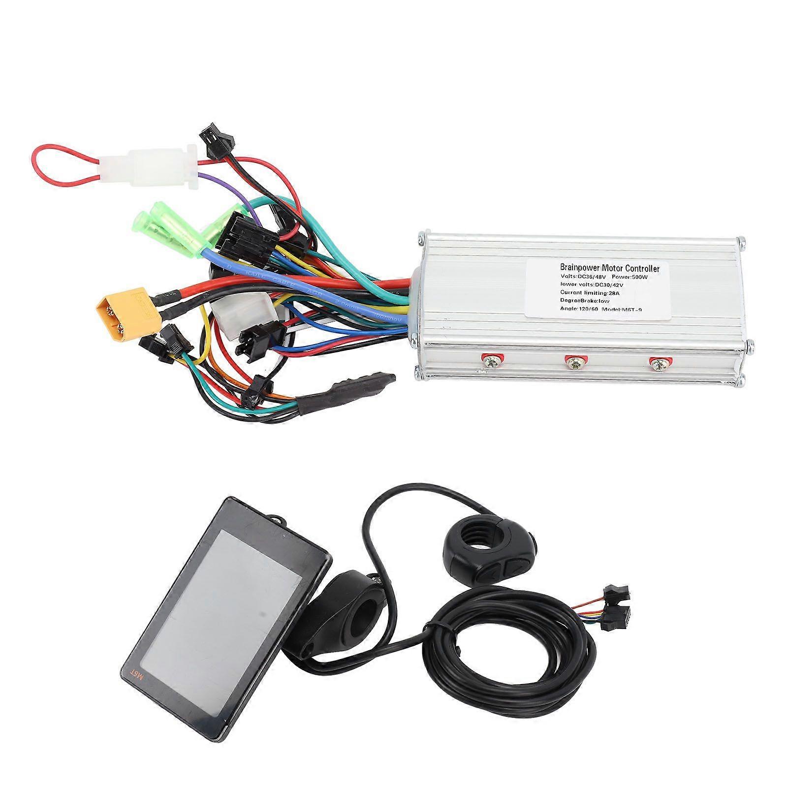 Elektrofahrrad Brushless Controller M6T LCD-Display 36/48V 500W ABS Aluminiumlegierung Scooter Controller Set