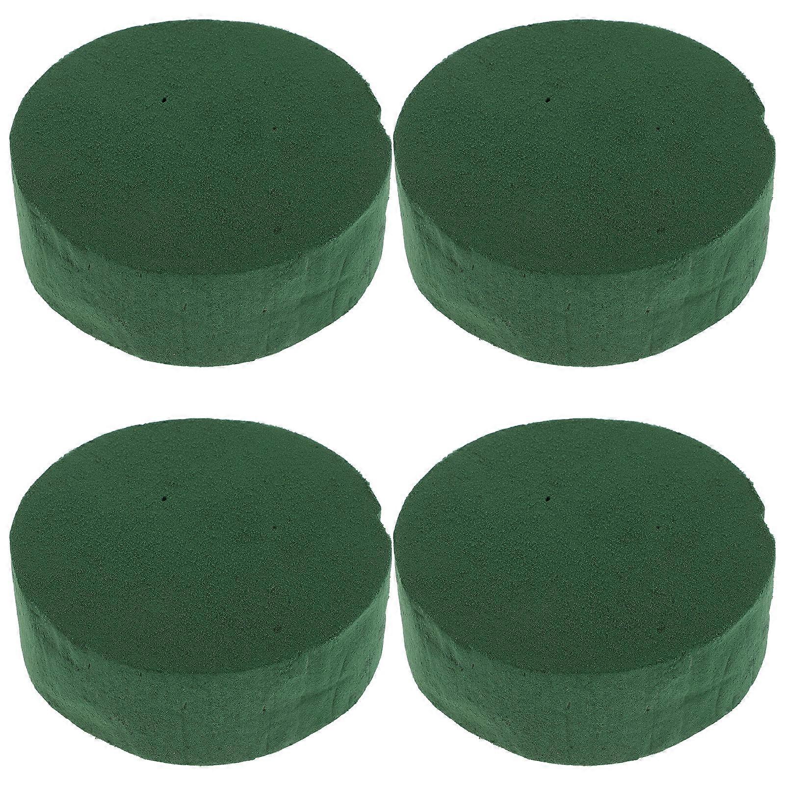 رغوة ترتيب الزهور 4 قطع كتل مستديرة خضراء ضرورية لاستخدام بائع الزهور تشبع سريع ومتانة مضمونة
