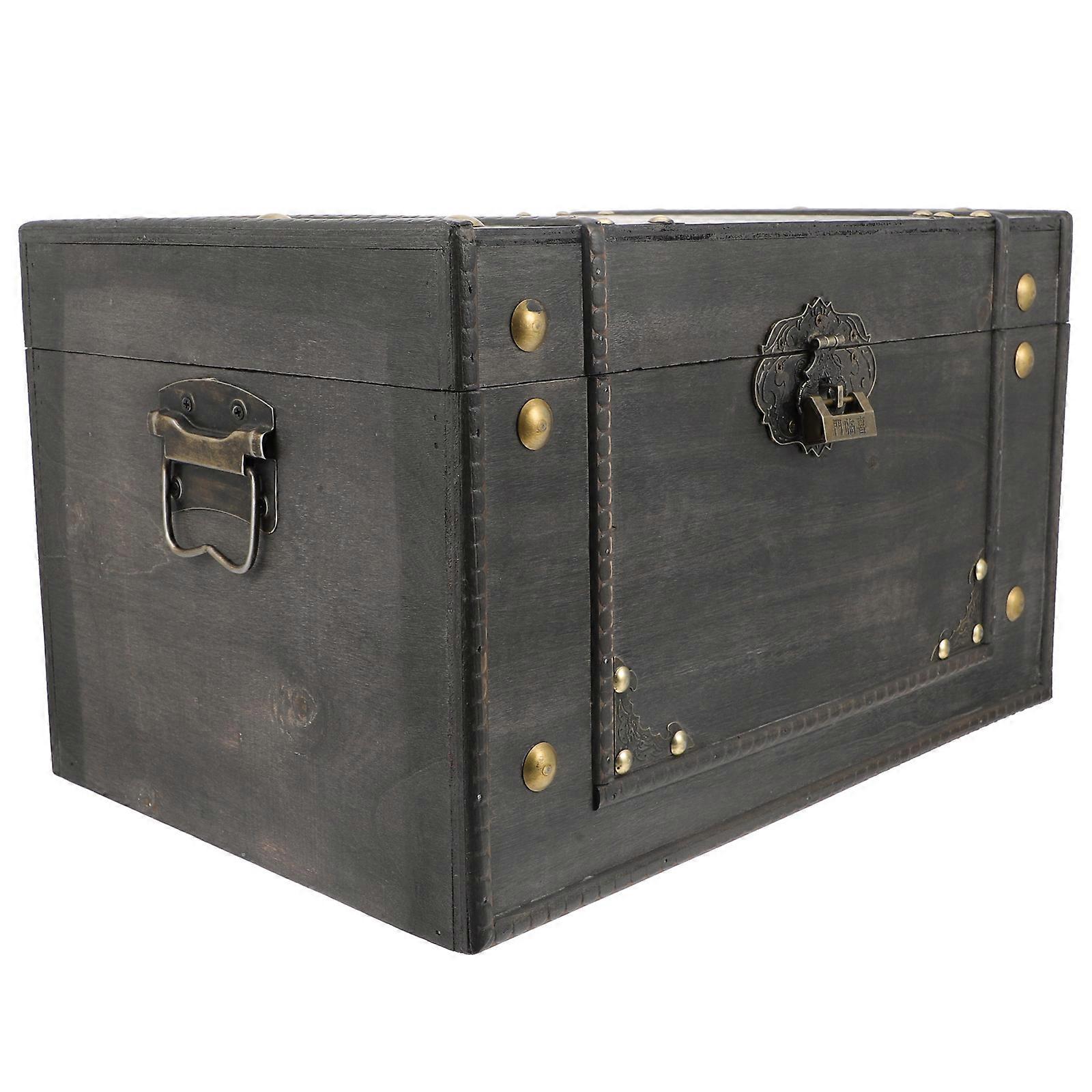 Vintage Grey Treasure Chest for Storage Use Safe Practical alloy Material 9.84 x 5.91 x 5.12 Inches