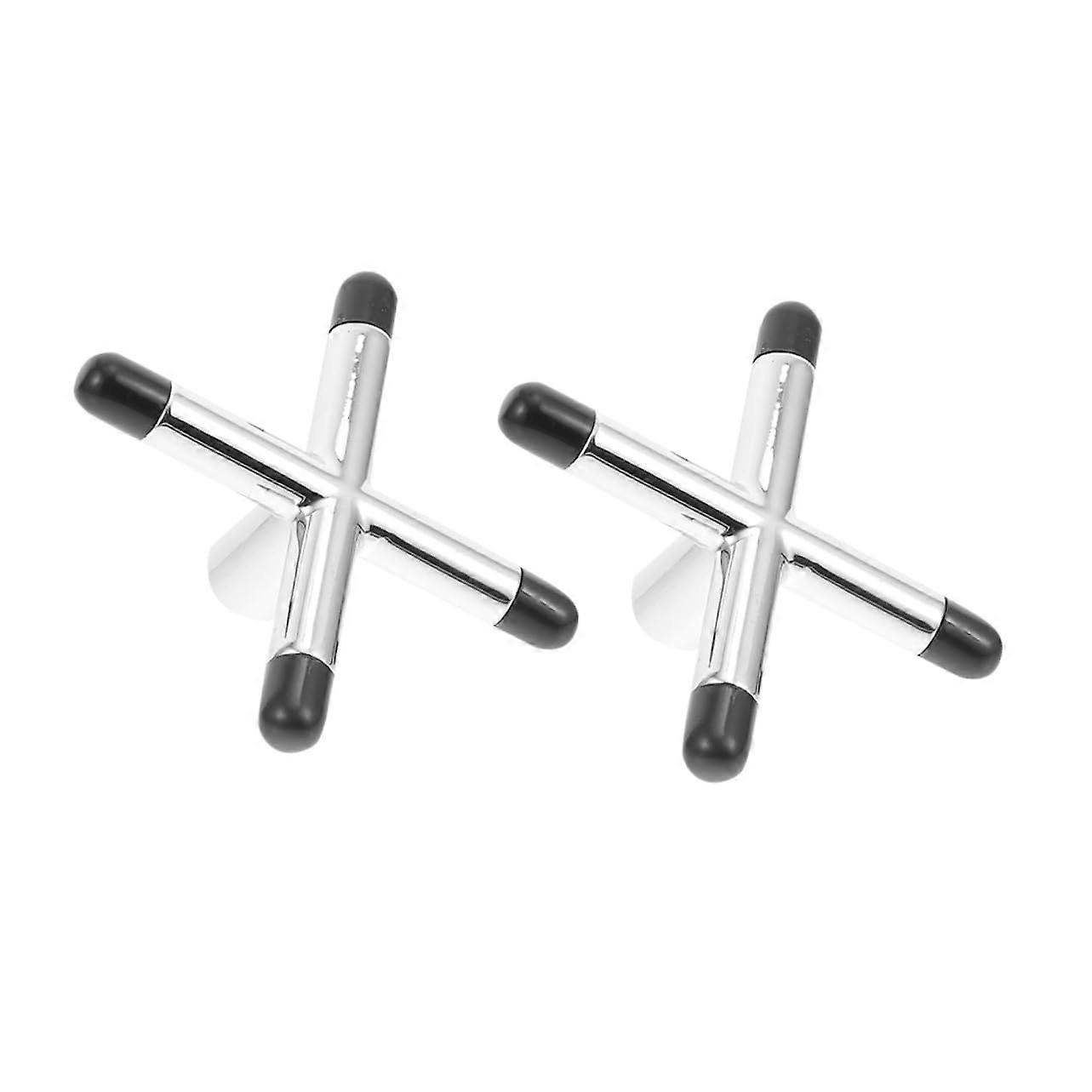 1 Professional Snooker Metal Billiard Cue Stand For Shooting Angles In Pool And Snooker, Silver Holder, 2 Pieces