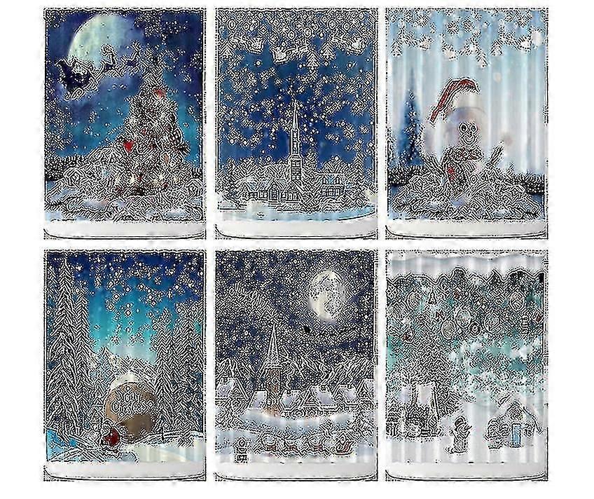 バスルーム用3D防水クリスマスシャワーカーテン180x180cm