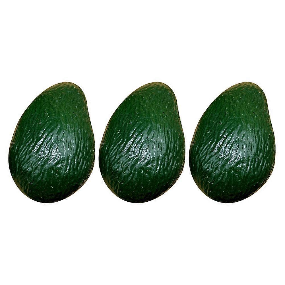 3pcs Artificial Avocado Model Photo Props Plastic Avocado Models Kids Toys
