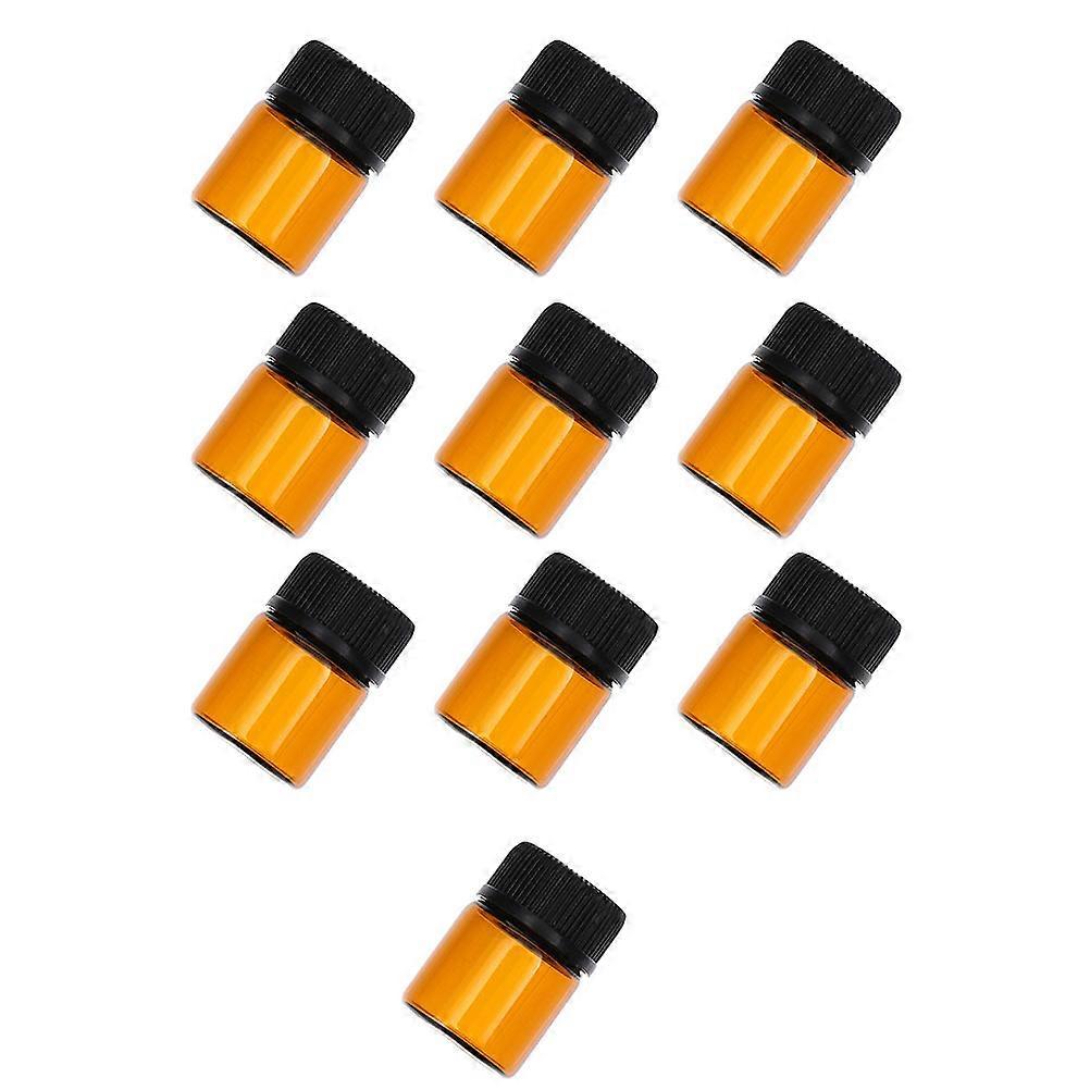 24Pcs Brown Glass Essential Oil Bottles with Perforated Plug Ideal for Travel Travel-Friendly Storage Holder for Synthetic and Natural Oils
