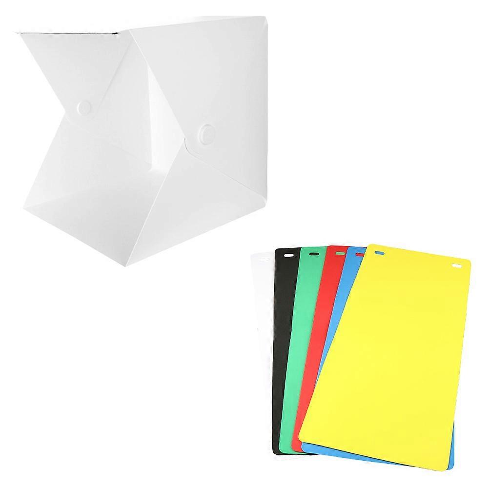 Photography Studio Box 1 Set LED Mini Folding Double Light Strip White 30x30cm Provides Even Lighting