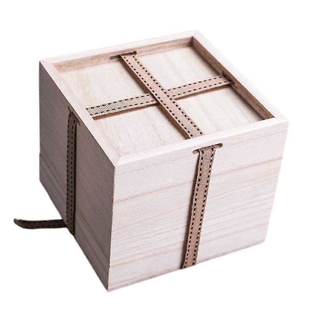 Fragile Item Protection Wooden Box 4.5X4.5X3.9In 1Pack