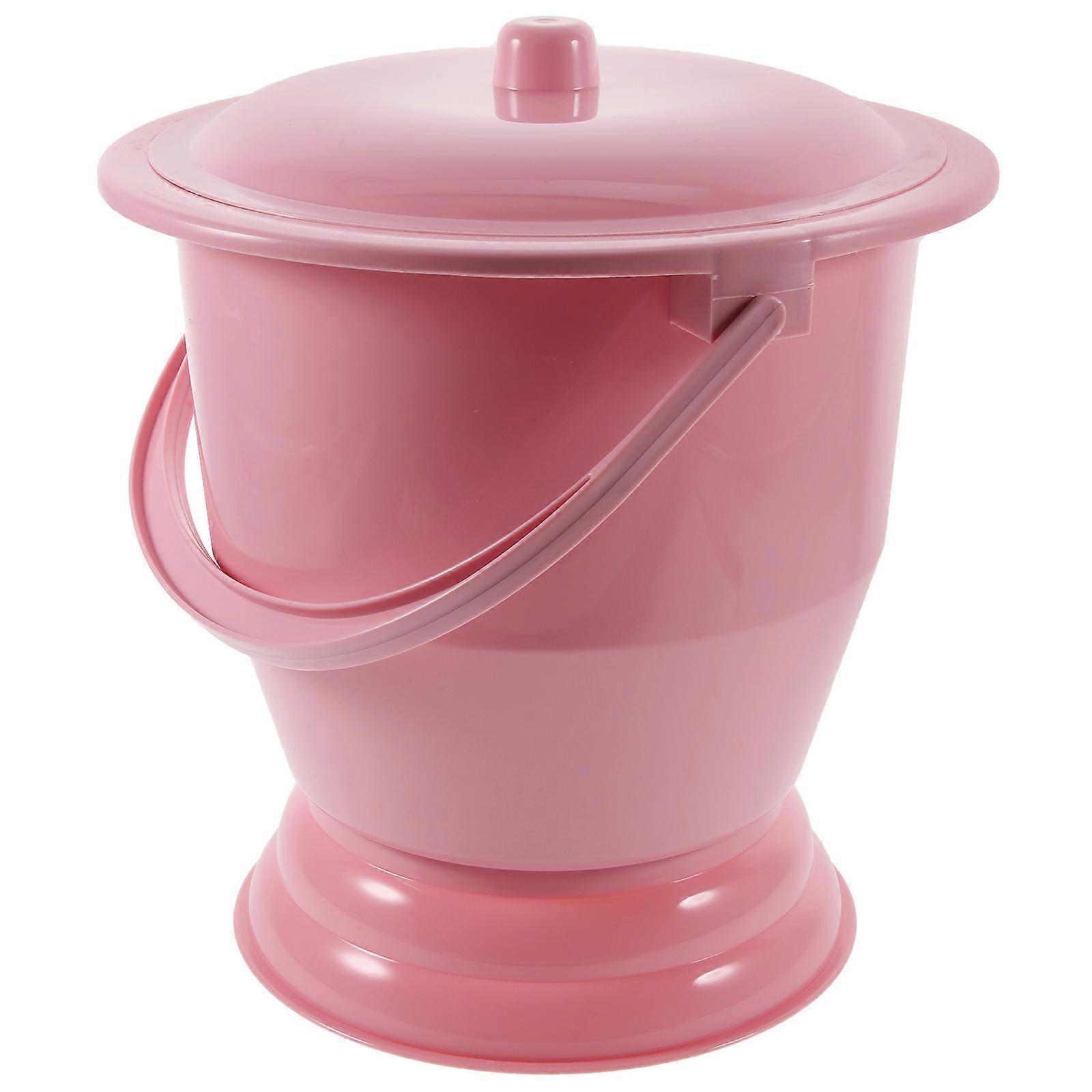 Wall Sticker for Home Use Red PP Plastic Potty with Cover and Handle 1PC