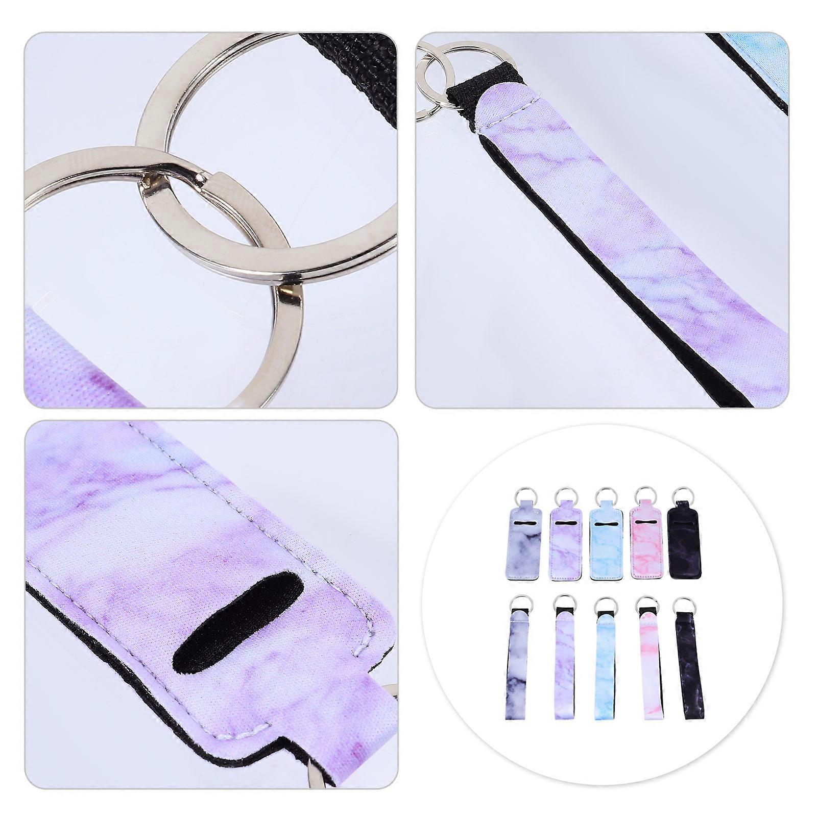 Keychain Lipstick Holder for Storage with 10Pcs Set in Assorted Color