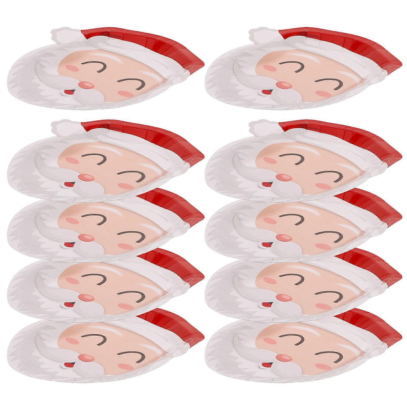 Versatile Tableware Plates 10 Pcs Assorted Color For Family Gatherings And Christmas Events