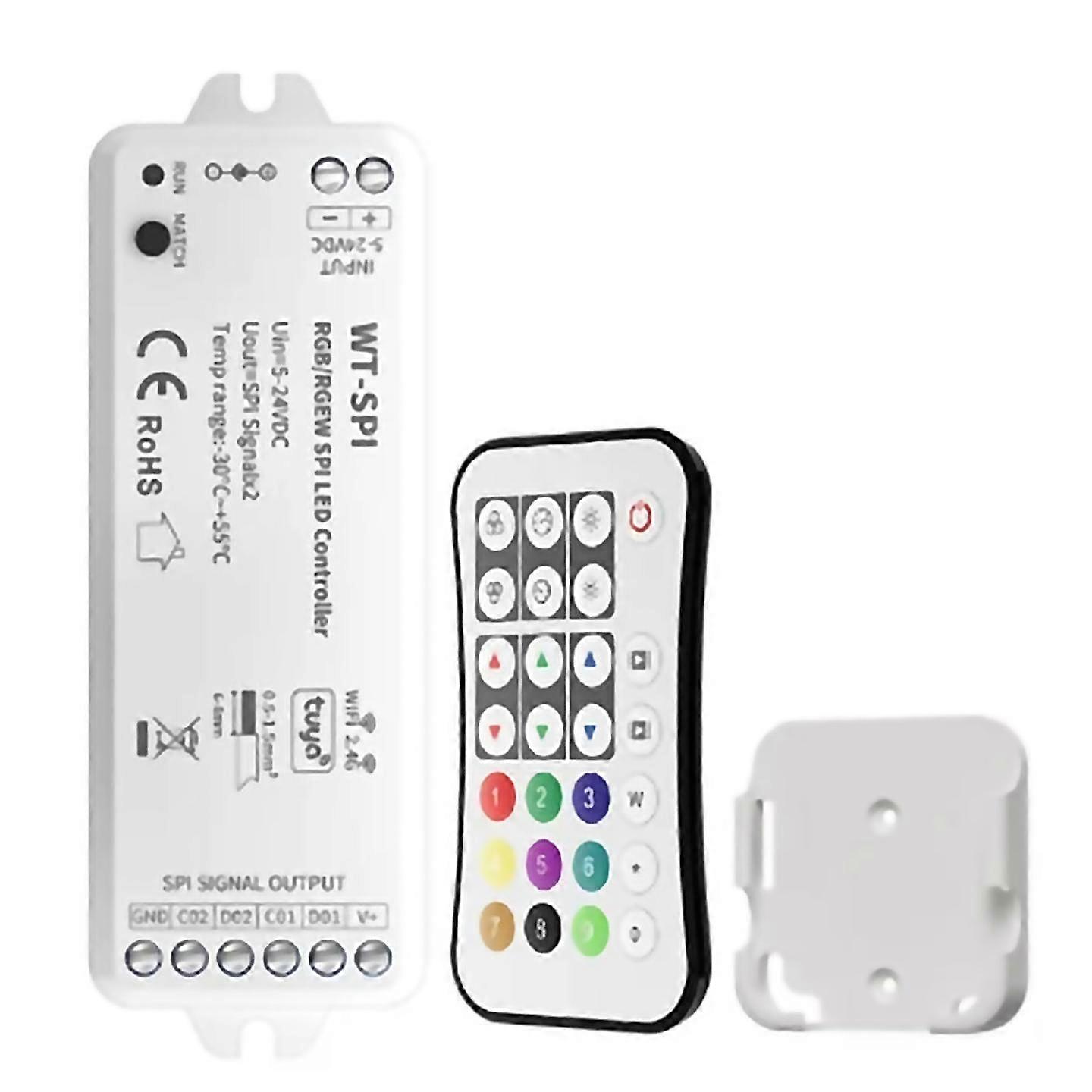 For Tuya Spi Rgbrgbw Pixels Led Controller Wifi 24ghz Rf Remote