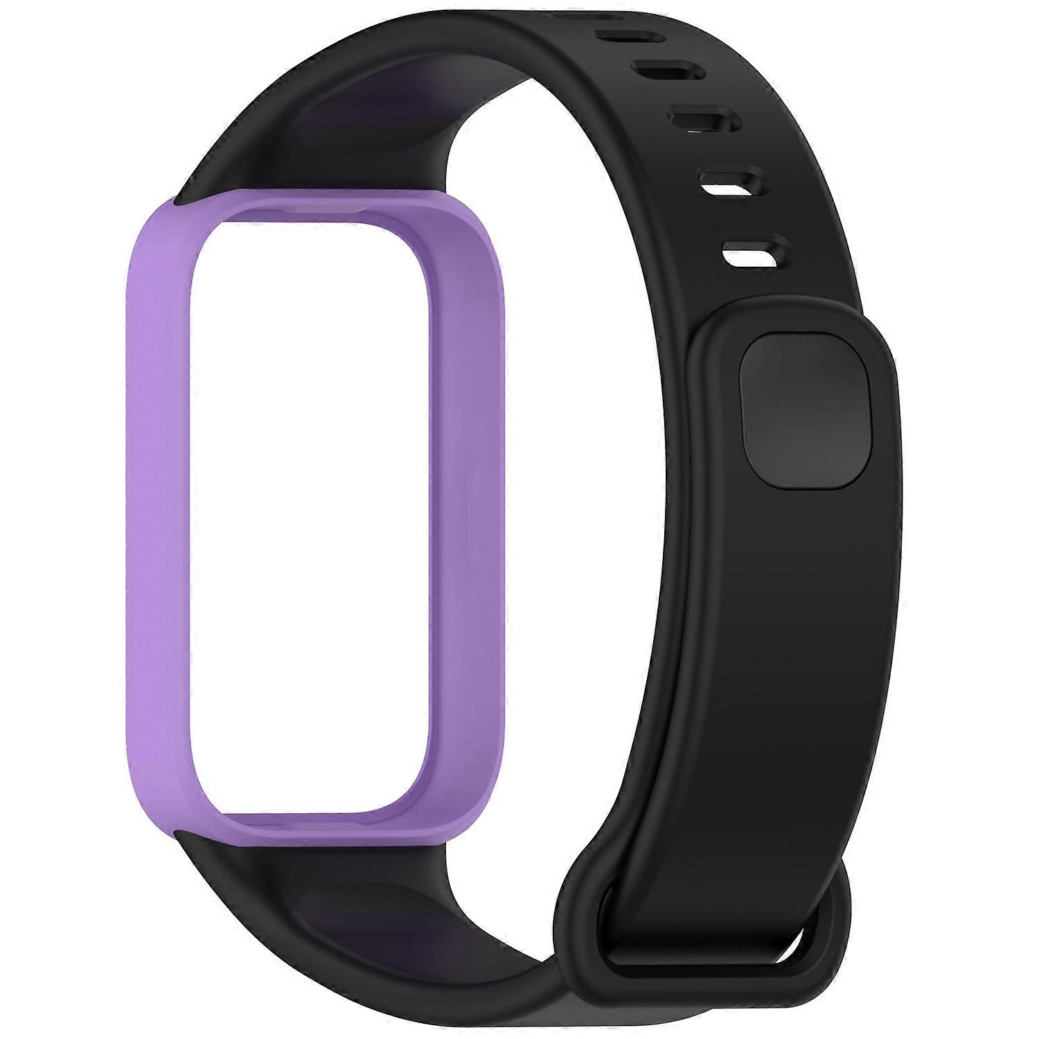 For Xiaomi Smart Band 9 Active/Redmi Band 3 Wristband Dual Color Silicone Strap with Watch Case
