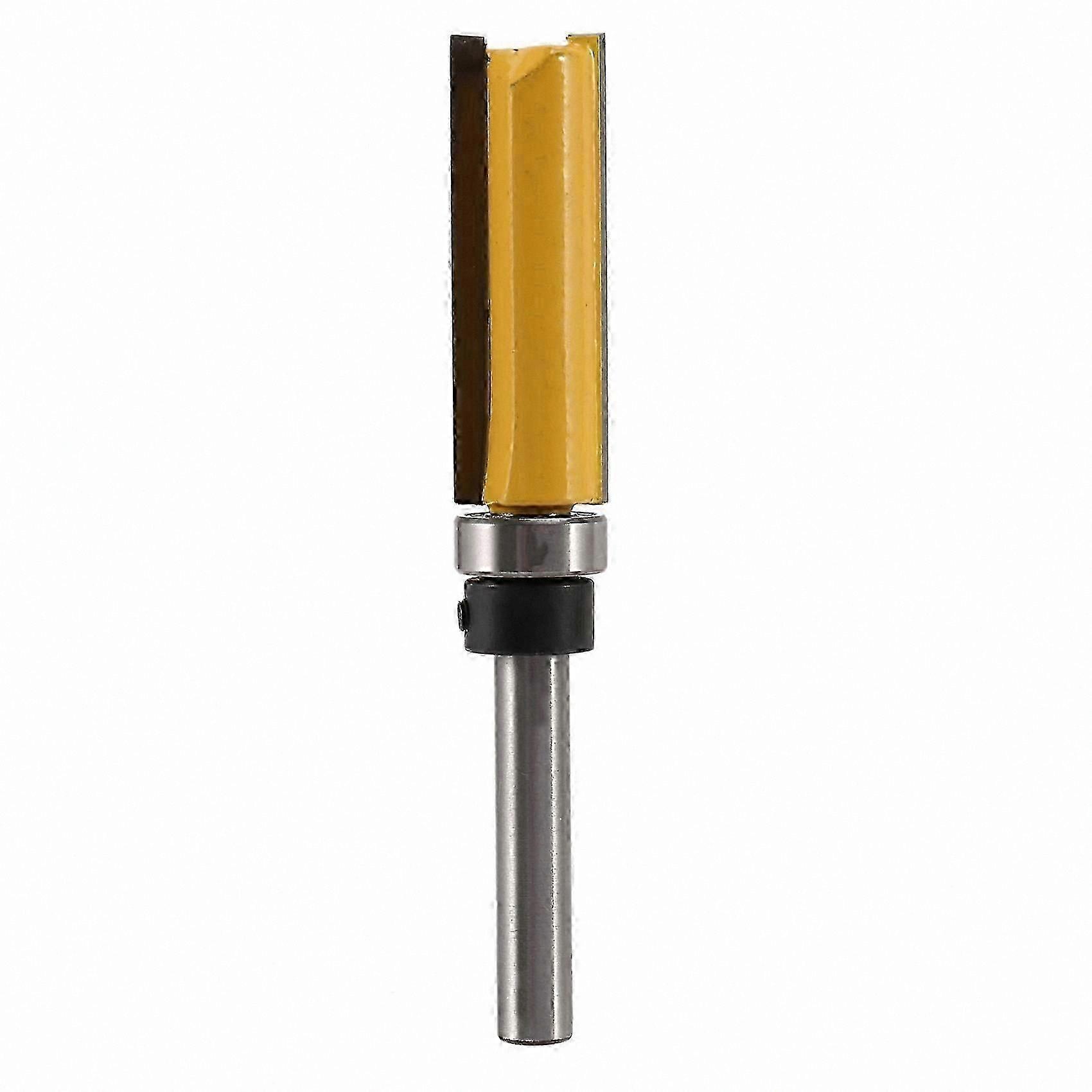 4 Pieces Top Bearing Flush Trim Router Bits 1/4 Inch Shank Straight Template Cutter Set