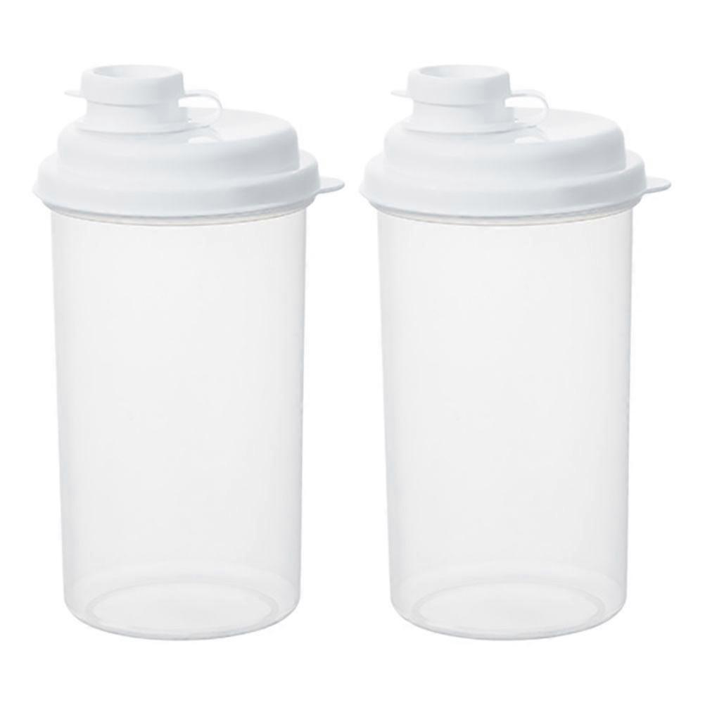 2pcs Transparent Plastic Kettles Party Drinks Containers Homemade Juice Bottles